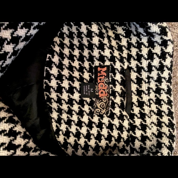 Mudd Wool Blend Houndstooth Coat - 🤍 size M 🖤 - Picture 6 of 8